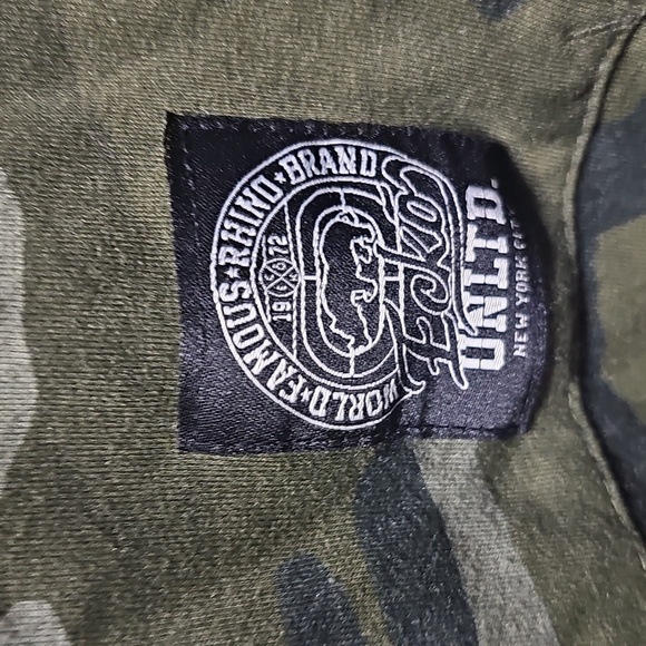 Ecko Green Camo Sleeveless Hoodie Size Medium - Picture 4 of 7